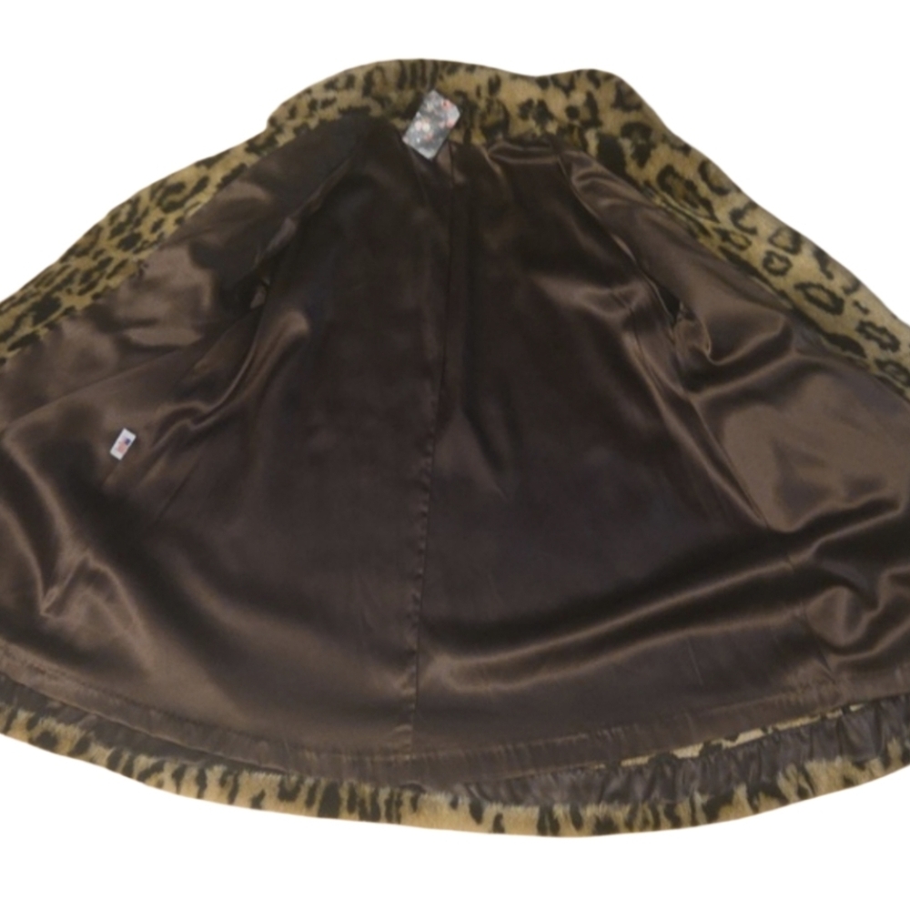 Vuntage Leopard Print Faux Fur Coat - Picture 2 of 7